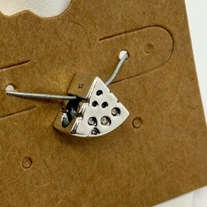 925 Silver Pizza Slice Cheese Charm